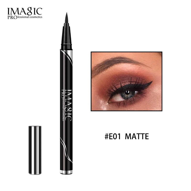 IMAGIC 2020 Newest Dry Fast Eyes Makeup Pencil Wholesale Waterproof Black Liquid Eyeliner Matte And Shine Pigment