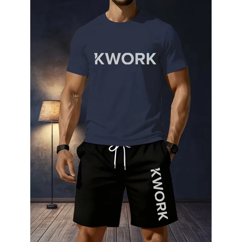 

Men'S Loungewear Loose-Fitting Short-Sleeve Suit With Pinhole Detailing Breathable Casual Short-Sleeve Shirt For Home Use