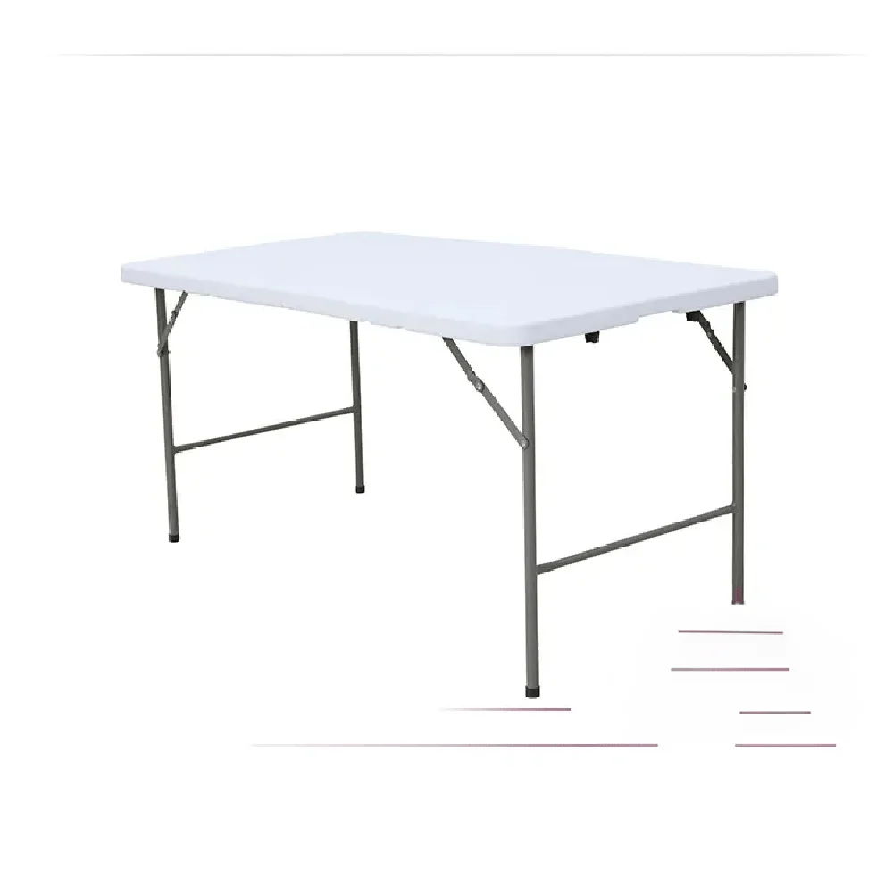 Portable Plastic Table Top Folding RectangularRound, White Outdoor Home Hotel