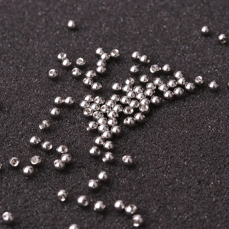 10 Pcs 316L Stainless Steel Body Piercing Accessories 3-4mm Earbone Stud Ball Ear Nail Ball Body Piercing Jewelry Wholesale 16G