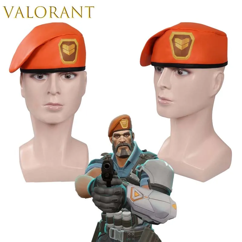 AVALORANT Brimstone Raze Cosplay Beret Replica Hat Anime Caps Officer Costume Accessory for Party Character Representation:AVALORANT Brimstone Raze Cosplay Beret Replica Hat Anime Caps Officer Costume Accessory for Party Character Representation