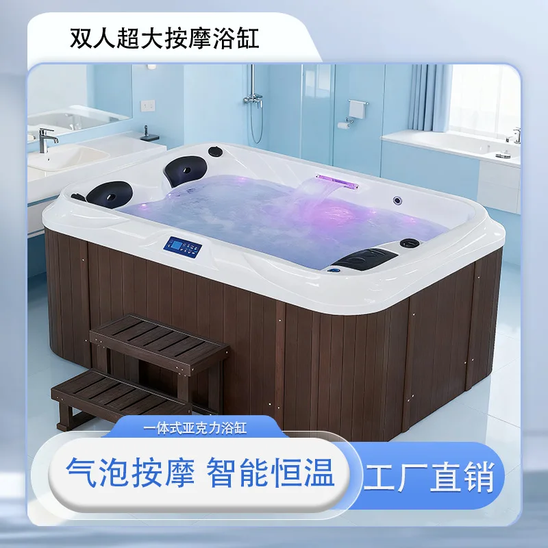 Couple double massage spa surfing smart constant temperature relaxation big pool villa yard jacuzzi