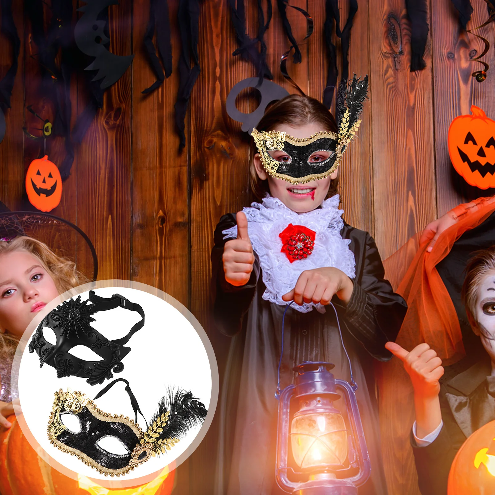 

2 шт. винтажные римские карнавальные маски с блестками, отделка бабочкой, вечерние маскарадные мячи Марди Гра, декоративные