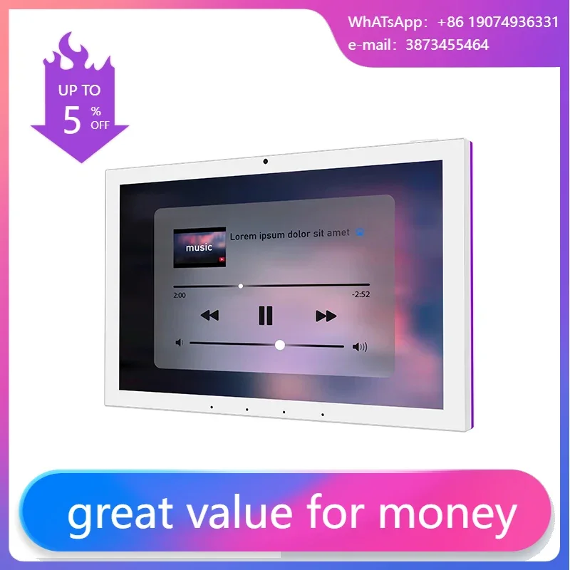 

New 10.1" Wall-Mounted Quad Core POE NFC LED Light Smart Home Hub Business Android 13 Tablet Automation IoT Device Control