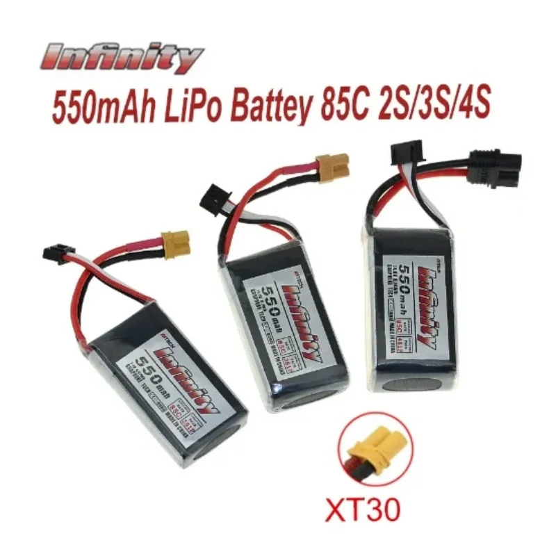 Infinity 1S 2S 3S 4S LiPo Lithium Battey 450/550/850/1300/1500/1550/2200mAh 85C 95C XT30 XT60 Plug For FPV Racing Drone