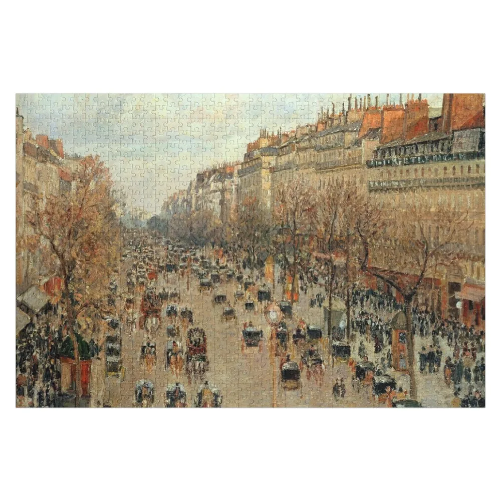 Camille Pissarro Streets of Paris Jigsaw Puzzle Baby Wooden Scale Motors Personalized Personalized Baby Toy Puzzle