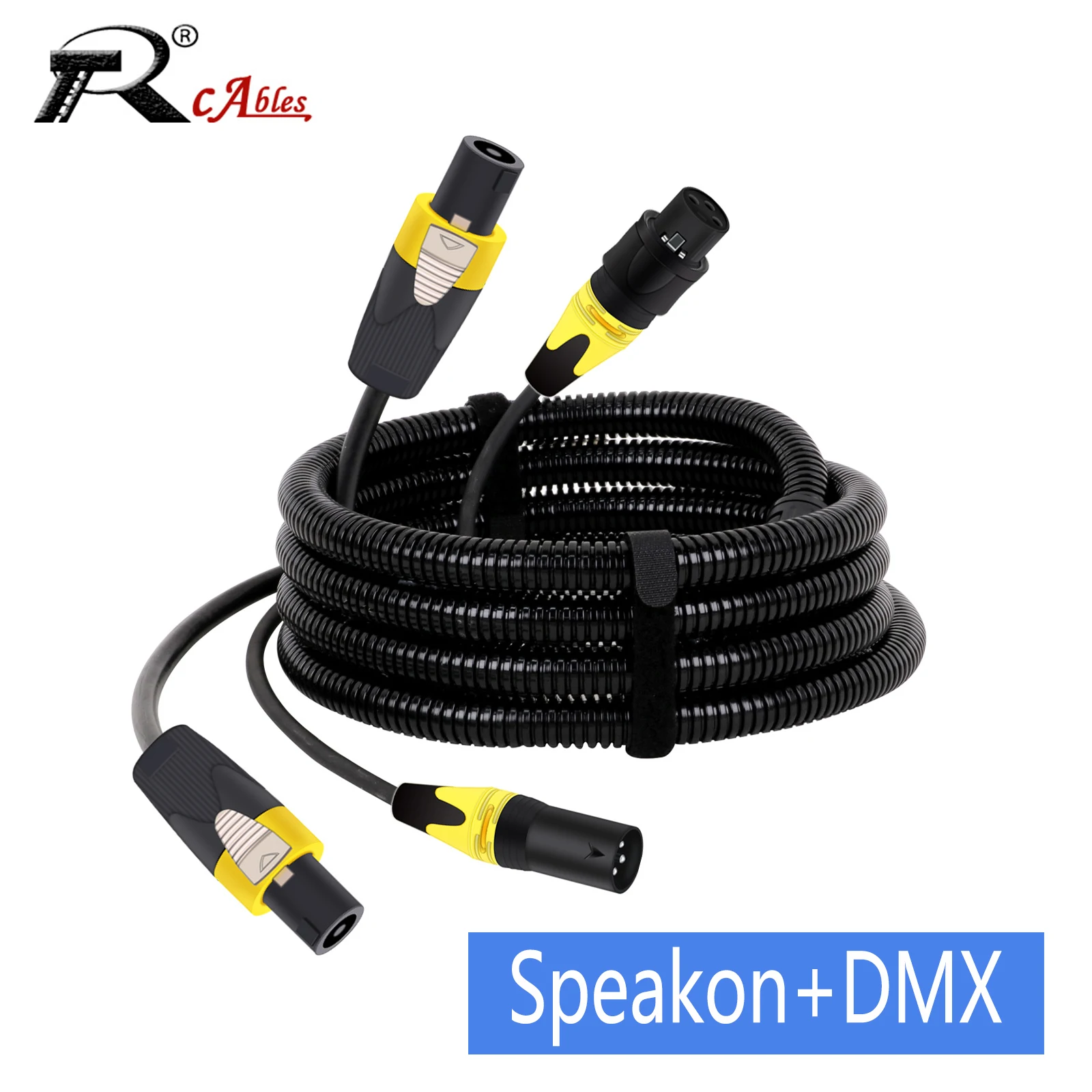 

1.5M-15M DMX Cable+4 Pole Speakon Cable Combination Of SpeakON Plug And 3PIN XLR Connector for Pro PA DJ Live Performance