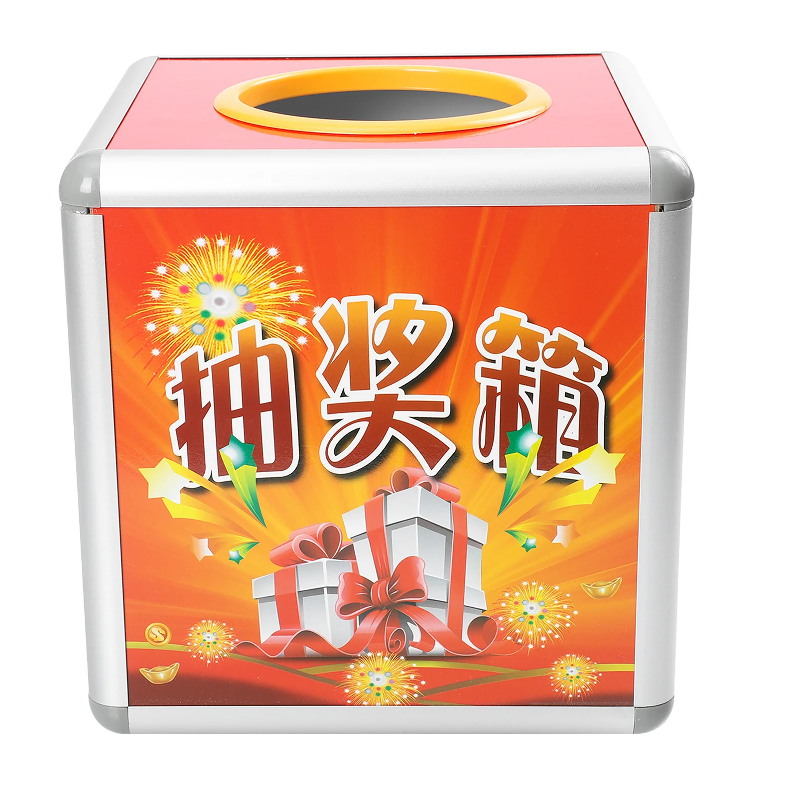 1 pz scatola da disegno in lega di alluminio robusto supporto della lotteria invisibile per la raccolta dei lotteria di Raffles Donations Collection uso promozionale