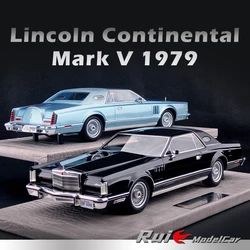 Limited Edition Original Factory 1:18 Lincoln Continental Mark V 1979 Resin Classic Car Model Toys Die-cast Model Collectible