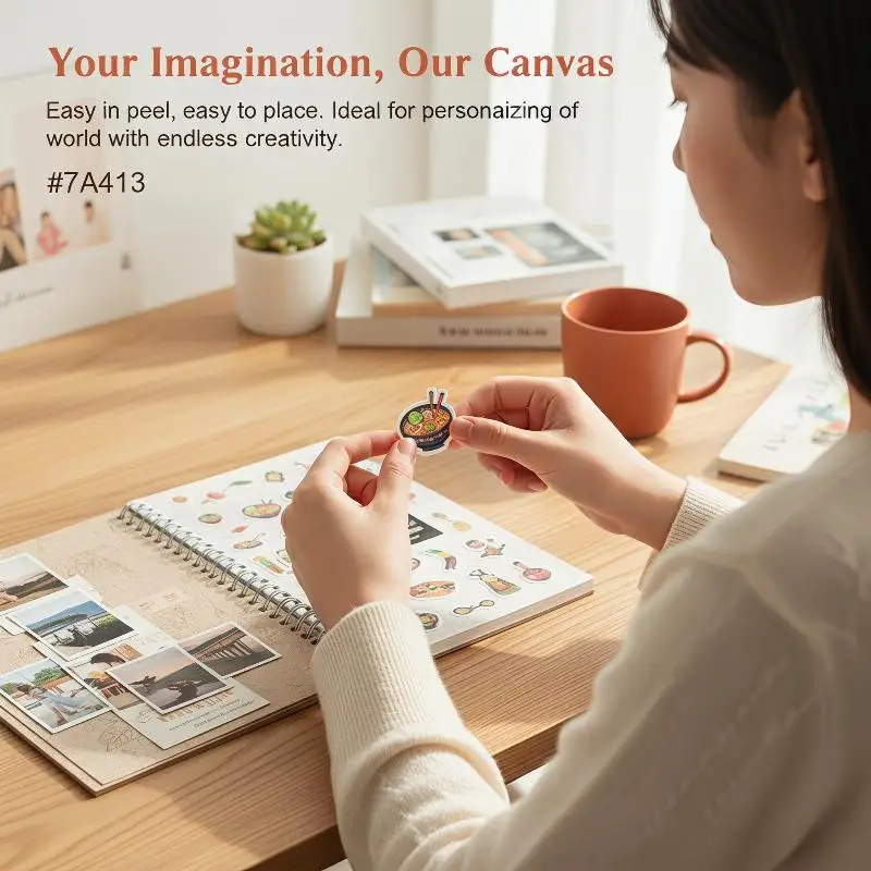 Miniature Scene Sticker Collection Book With 7 Themed Scenarios Smudge Proof Printing