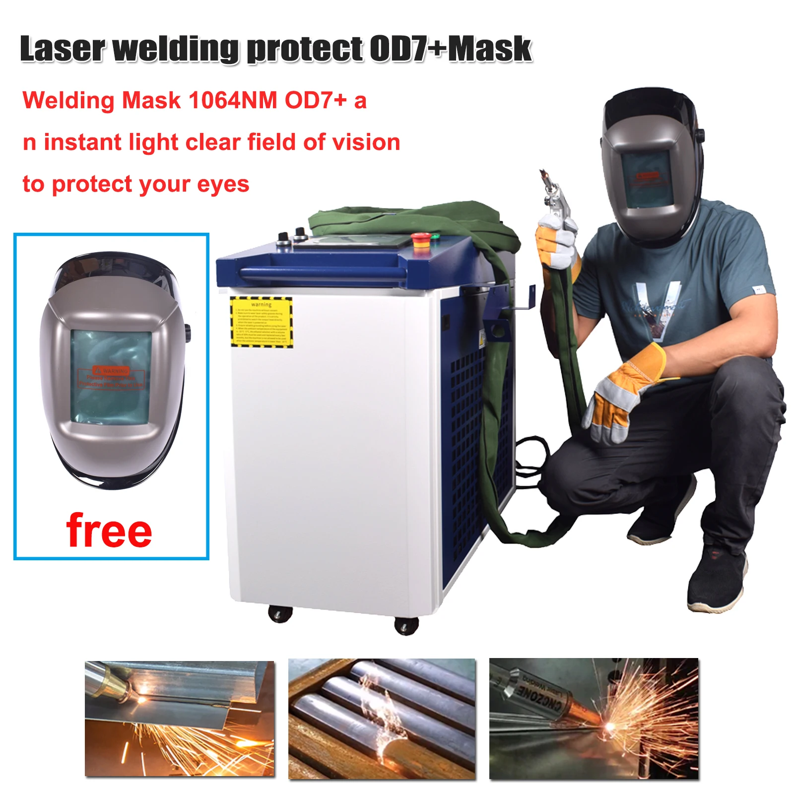 1500W Raycus Handheld Fiber Laser Welder 4 in 1 Laser Welding Cleaning Cutting Soldering Machine Portable Welder For All Metal