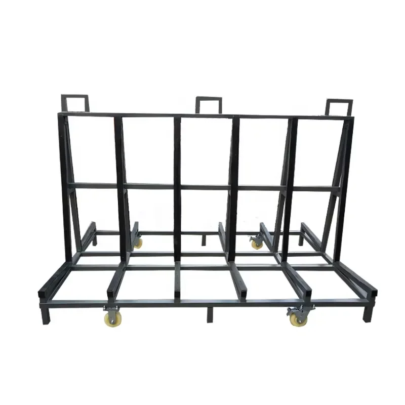 New Version Safe and Reliable Storage Metal Rack 2. Heavy Glass Transport Rack for Building Decoration