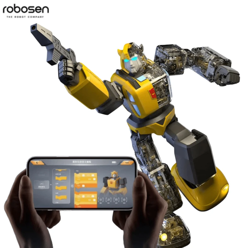 Robosen Bumblebee Transformers G1 Smart Robot Performance Edition-Programmable Remote Voice Control -height 34CM 13.4-inch