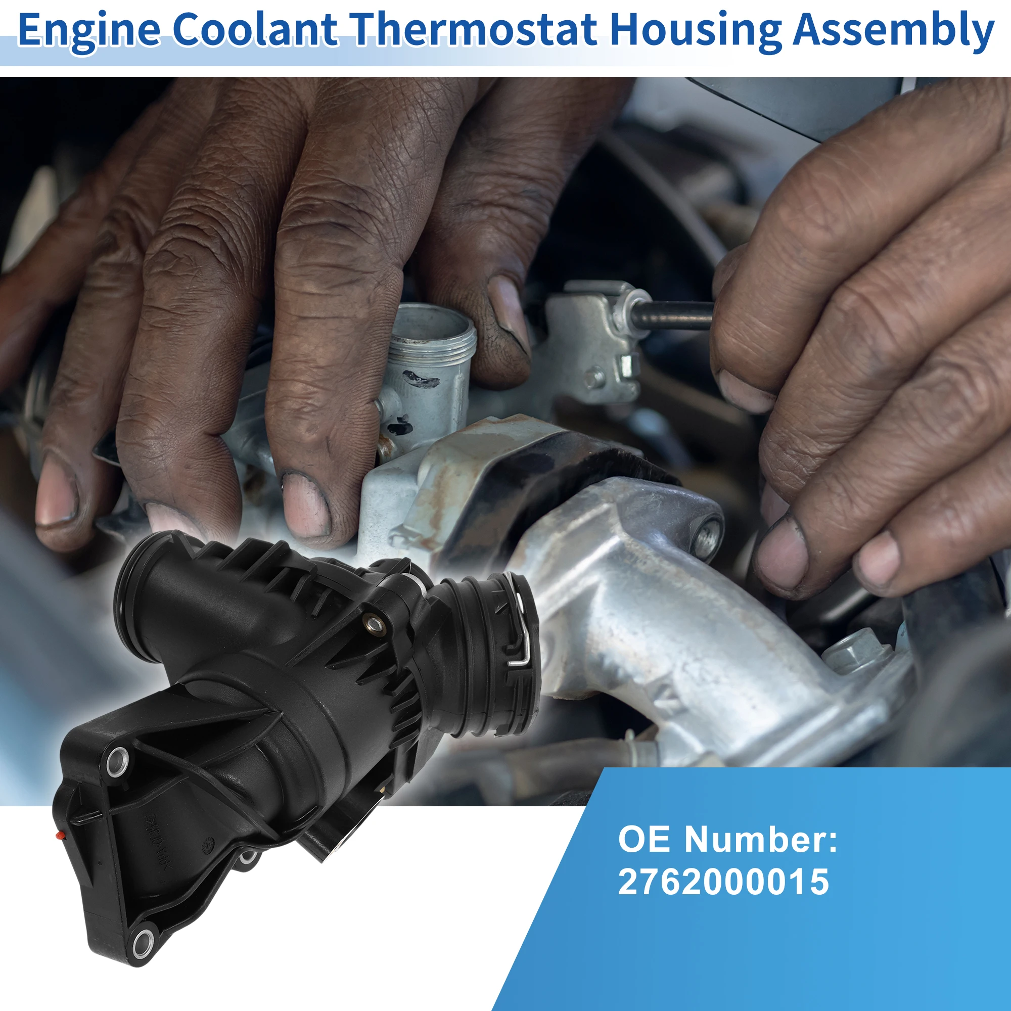 

UXCELL Engine Coolant Thermostat Housing Assembly No.2762000015 for Mercedes-Benz C300