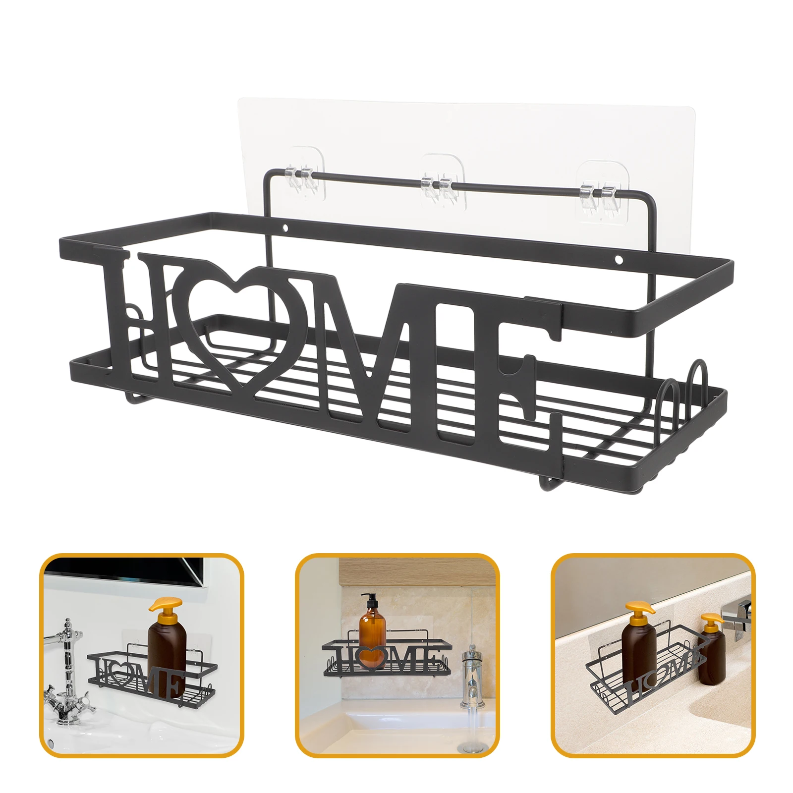 

Shower Organizer Shelf Mounted Metal Wire Basket Bathroom Storage Rack Hanging Wall Shelf For Spices Shampoo Wall Mount Rack
