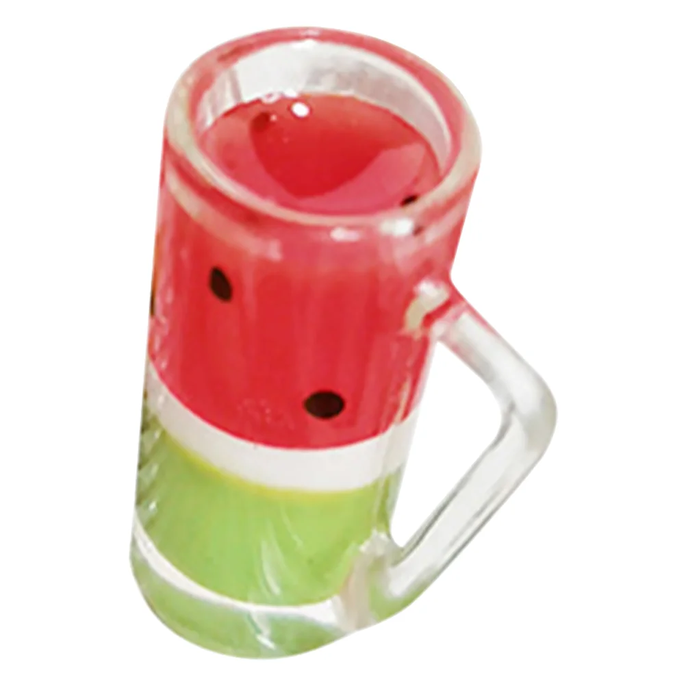 Miniatur-Getränkeknamente, künstliche Lebensmittel-Requisite, Wassermelonen-Saft, Getränke-Modell, Dekor für Hauszubehör, realistisches Harz