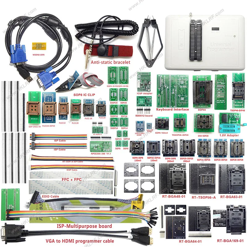 RT809H EMMC-NAND FLASH Programmer +55adapter Super All-around Combination