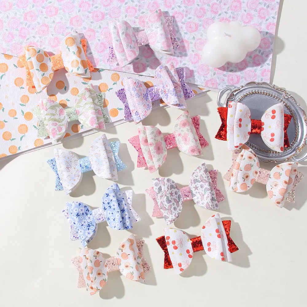 

20 шт./компл. заколки для волос-бабочки для маленьких девочек с цветочным принтом, красочные милые модные детские заколки, подарок, детские аксессуары для волос