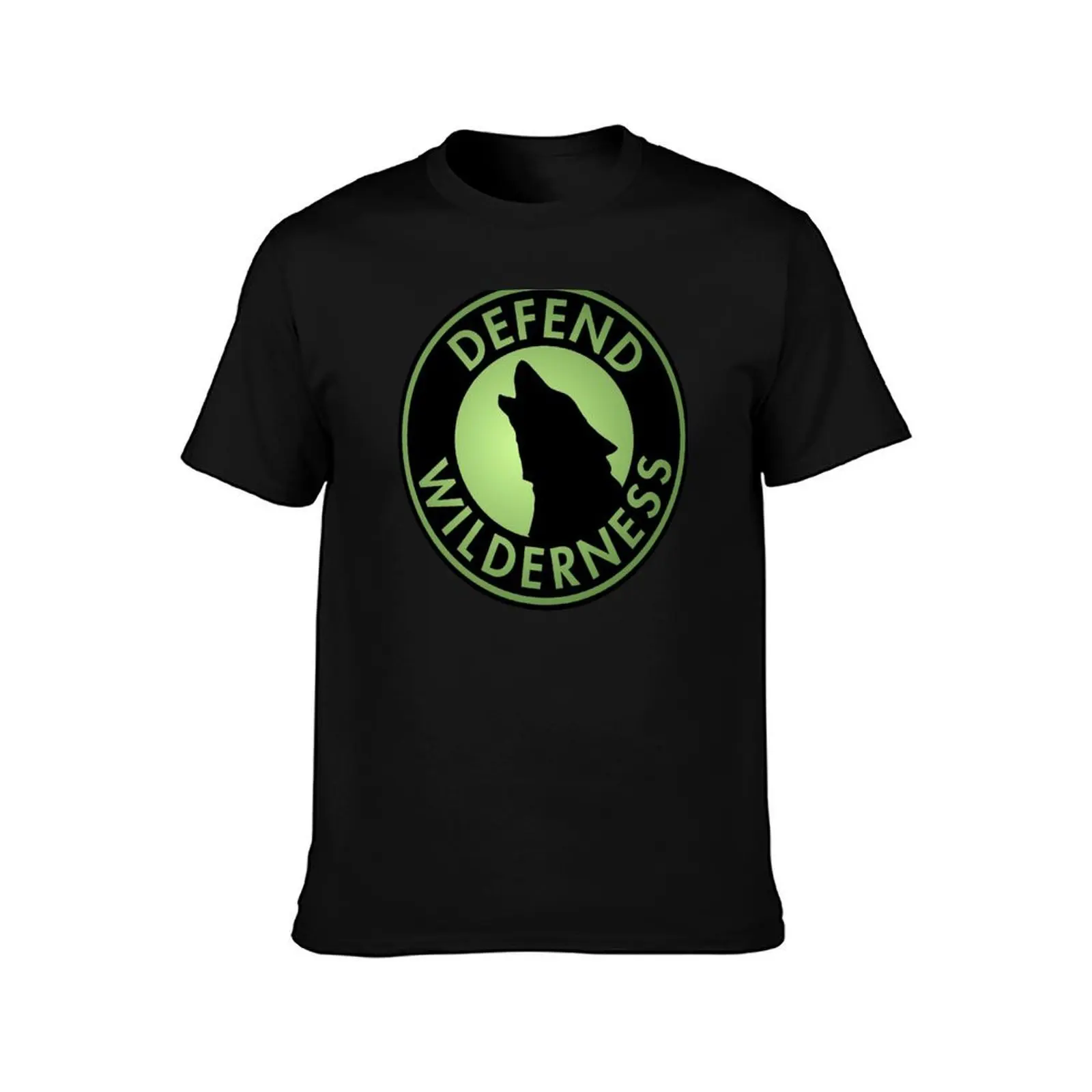 Defend Wilderness T-Shirt, Summer Casual Cotton Tee, Oversized Streetwear Tops, Vintage Graphic Print, Loose Fit Short Sleeve