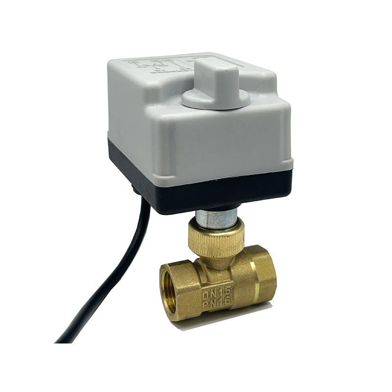 1/2'' Two Way Brass Motorized Ball Valve 220V 12V 24V Three Wire Two Control Electric Ball Valve With Manual Switch