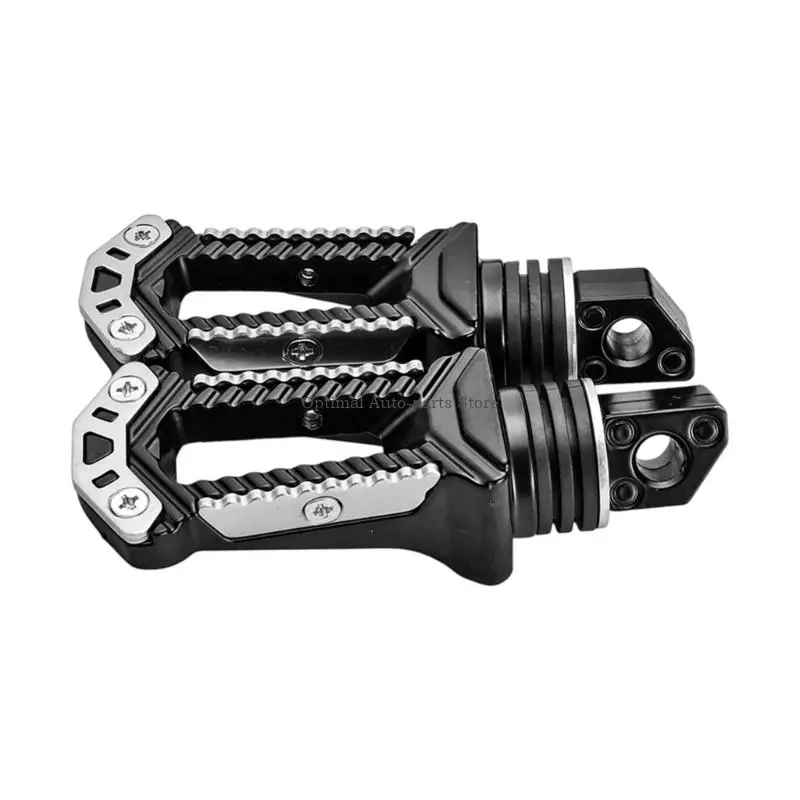 Motorcycle Rear Foot Pegs with Non Slip Texture Strong Aluminum & Simple Installation Guide Motorcycle Rear Footrests