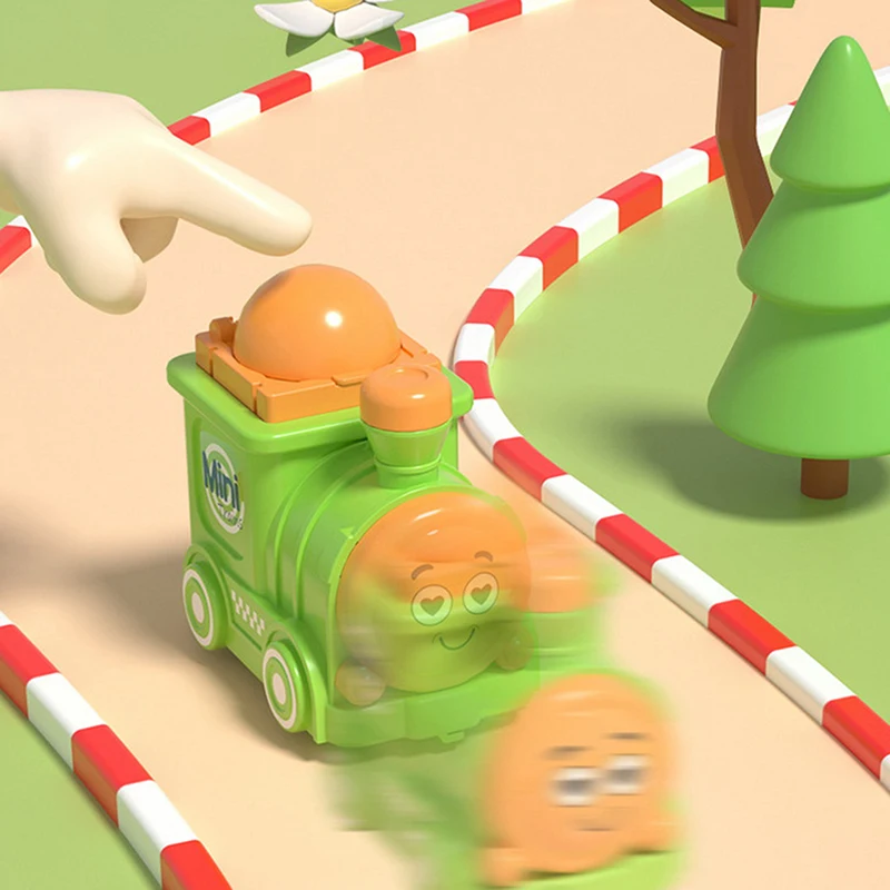 لعبة ممارسة ووكر للأطفال، رسوم متحركة صغيرة لقطار القصور الذاتي، هدية عيد ميلاد اللغز #2