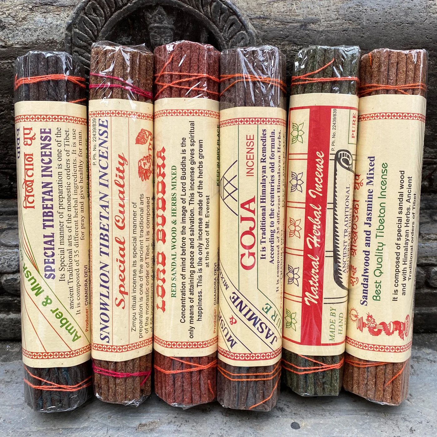 44 Varillas de Incienso Herbal Tibetano de Larga Duración, Incienso Aromático para el Hogar, Palo Santo, Sándalo