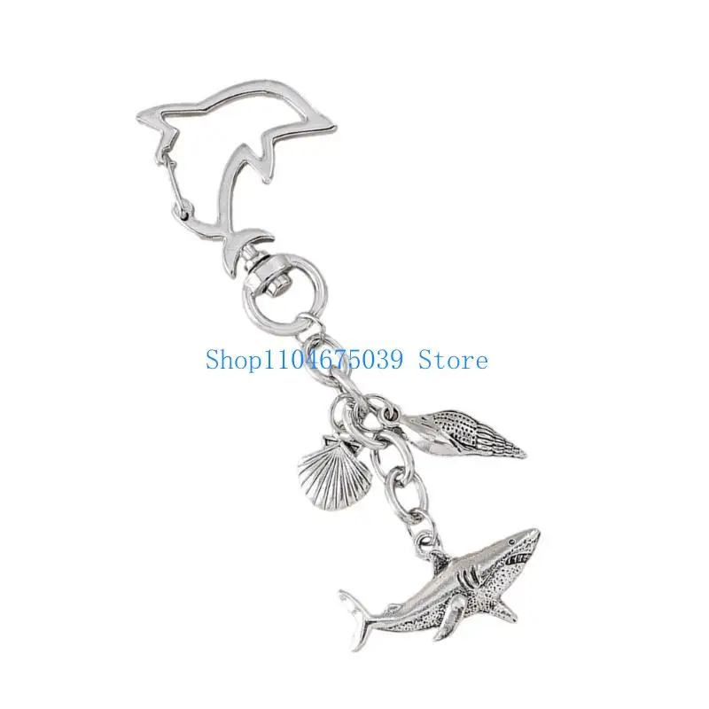 5asd Fashionable Adorable Ocean Animal Keychain Featuring Octopus Fish Designs
