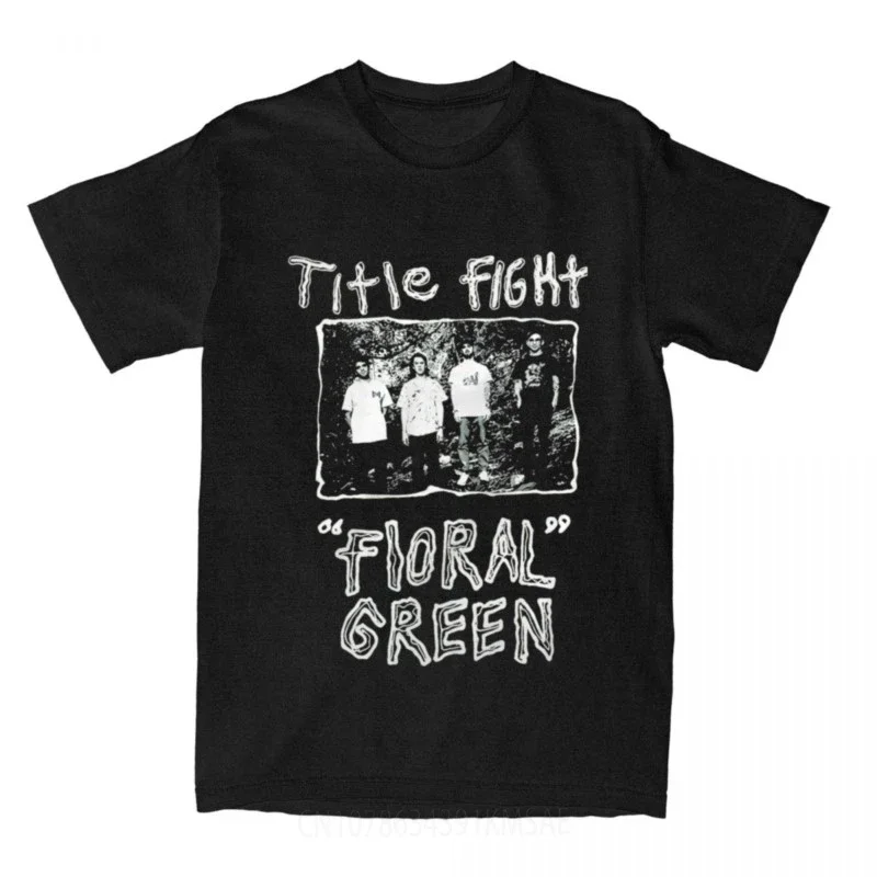 Casual Title Fight Floral Green Promo T-Shirts Men Women Pure Cotton Tees Shirt New Arrival Tops