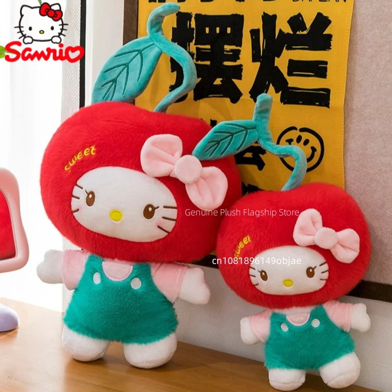 45 cm Sanrio Hello Kitty Cherry Cartoon Anime Pluche Gevulde Pop Leuke Kamer Decoratie Knuffels Kussen Peluche Ornamenten Geschenken
