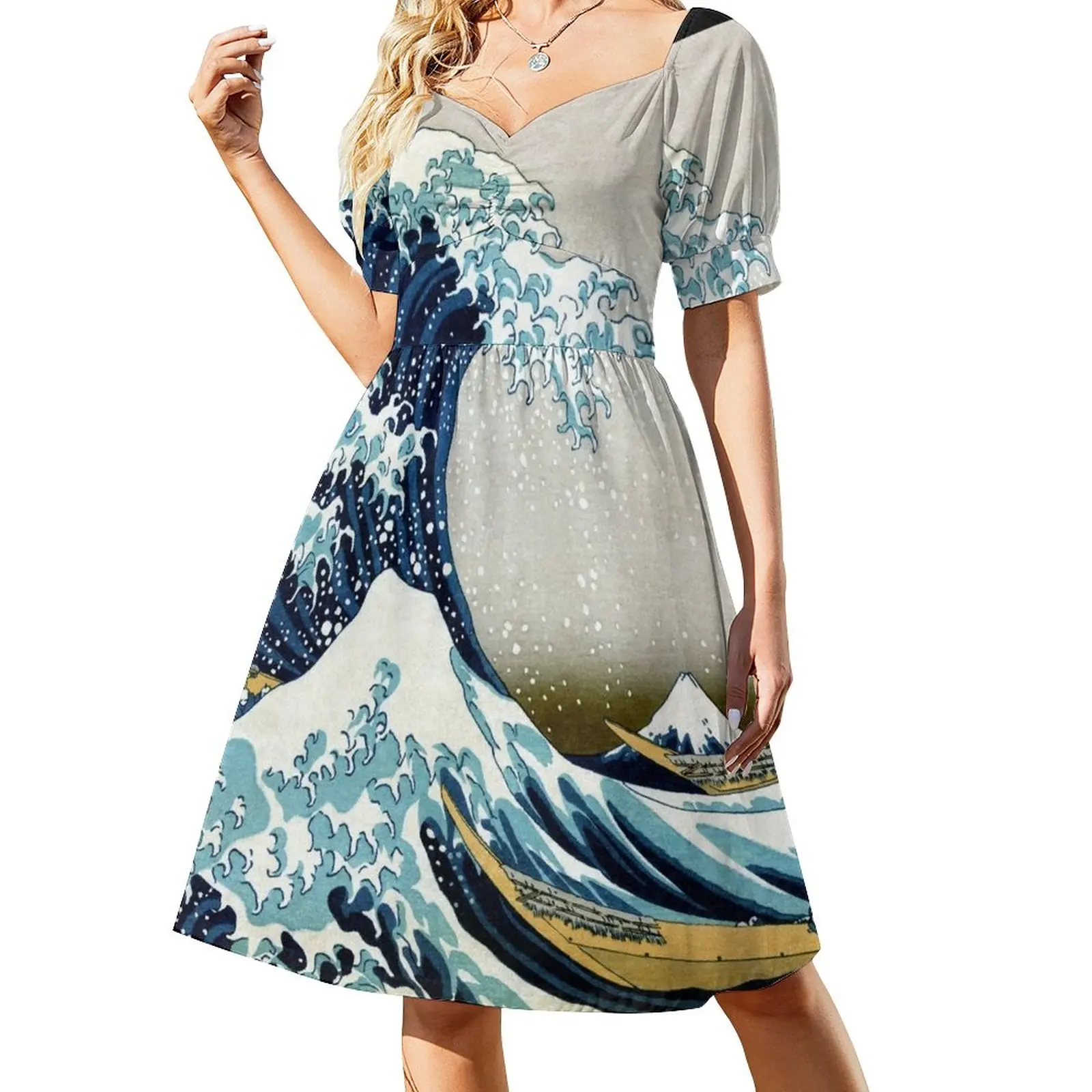 The great wave, famous Japanese artwork Sleeveless Dress summer clothes dresses summer