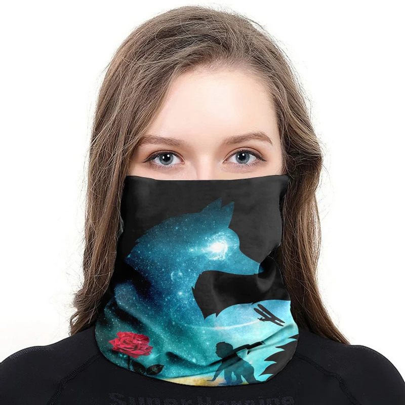 Multifunctional Seamless Magic Headscarf Cartoon Little Prince Fun Balaclava Men Women Riding Fishing Motorcycle Face Bandana