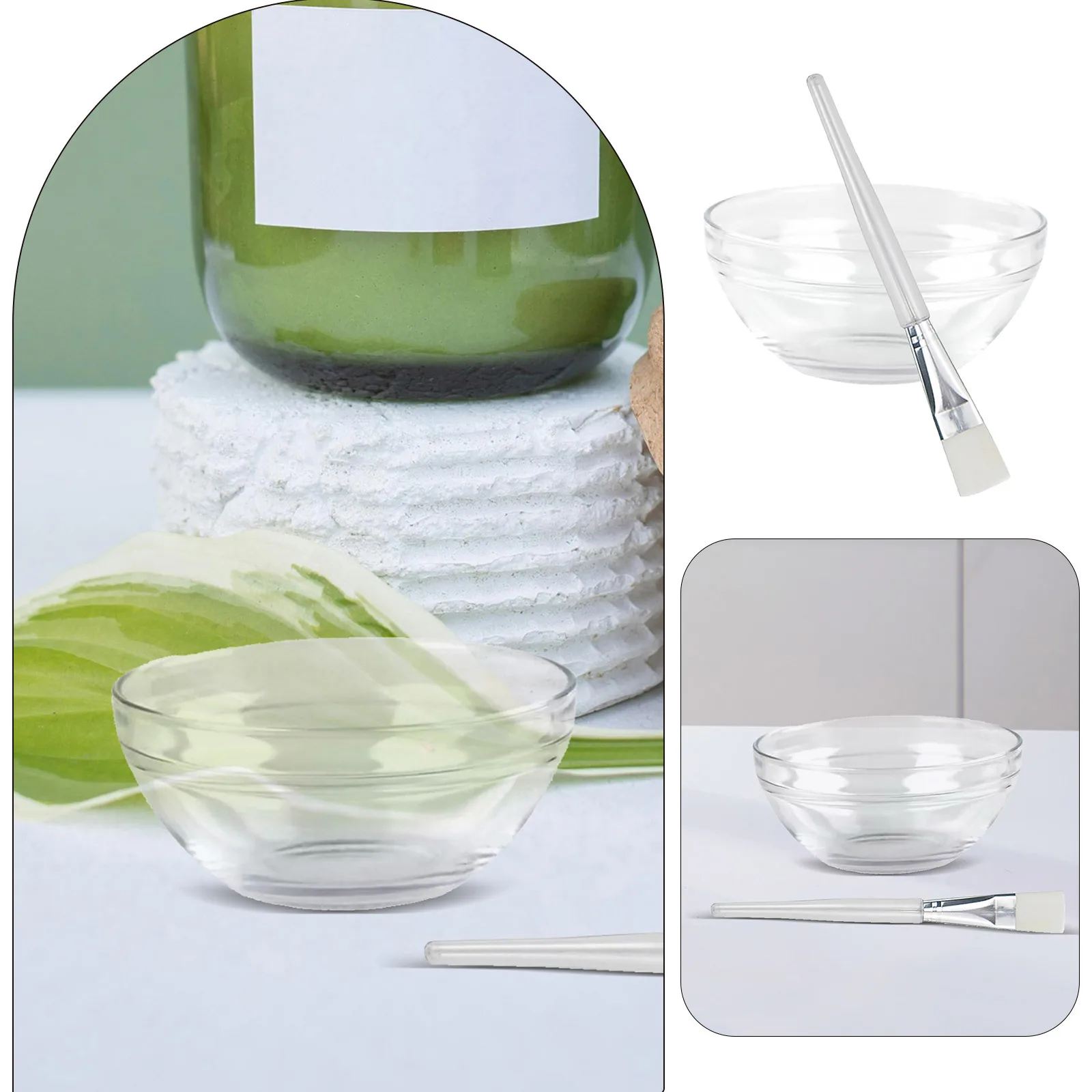مجموعة فرشاة وعاء القناع مكونة من 12 قطعة للعناية بالبشرة وأدوات التجميل الشفافة DIY لخلط الوجه والطين وقابلة لإعادة الاستخدام وسهلة الحمل