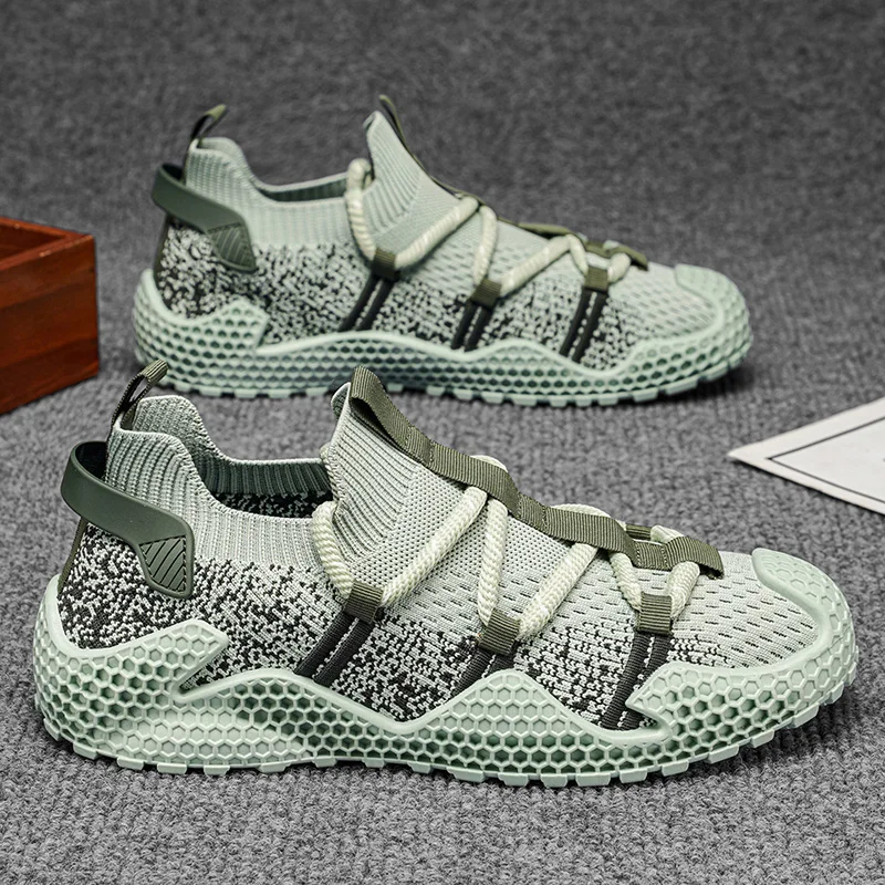 

Luxury New Designer Fashion Men's Vintage Lace Up Thick Bottom Shoes Causal Flats Moccasins Male Hip-hop Sports Walking Sneakers