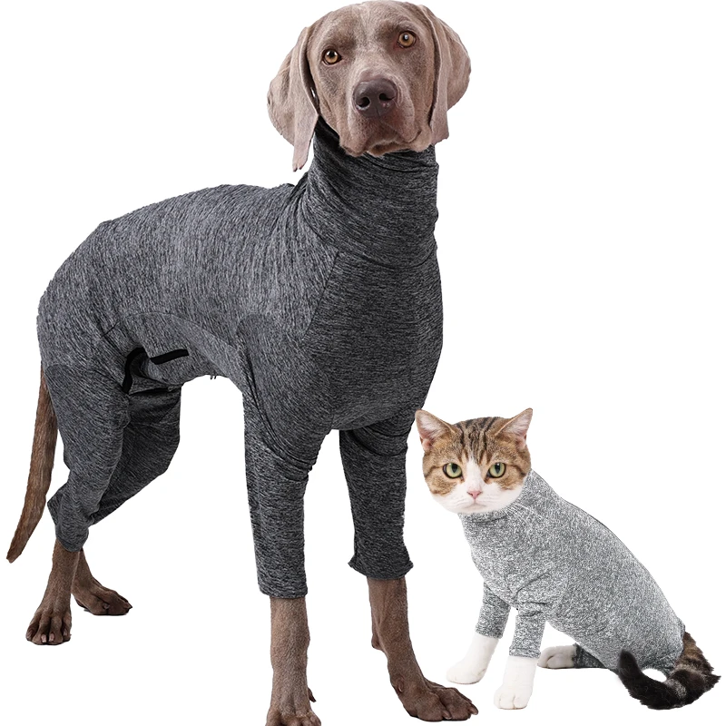 XS-3XL Pet Dogs Cats Post-Surgical Recovery Clothes Four-Legged Tights for Pet Female Male Dog Cat Home Loss Hair Proof Clothing