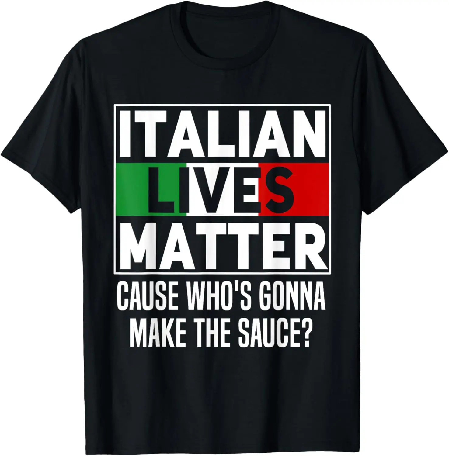 Camiseta divertida con bandera de Italia, regalo novedoso de cocinero, vidas italianas