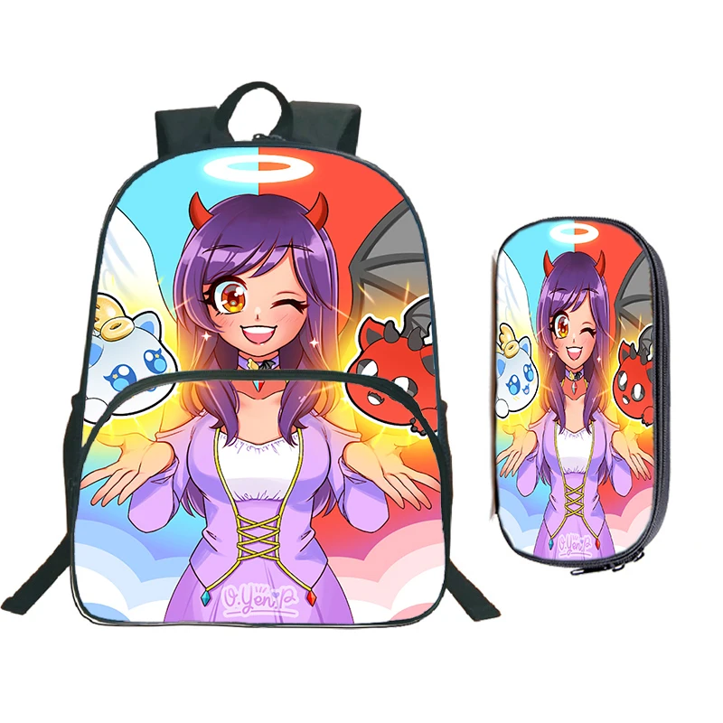 Saco impermeável da escola do jogo dos desenhos animados das crianças, Schoolbag, Bookbag, sacos do portátil, Bookbag, impresso, Bookbag, 2Pcs Set