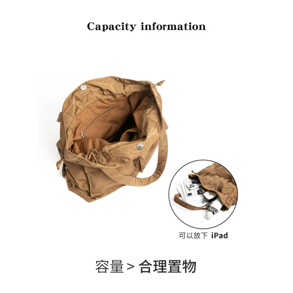 حقيبة قماش نايلون يابانية متخصصة، حقيبة كتف مفردة جديدة راقية لعام 2025، حقيبة الأم ذات سعة كبيرة، حقيبة ظهر كاجوال متعددة الاستخدامات