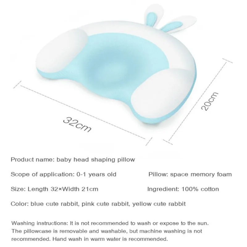 Baby shaped pillow anti deviation pillow winter breathable newborn head shape correction baby corrected deviation head