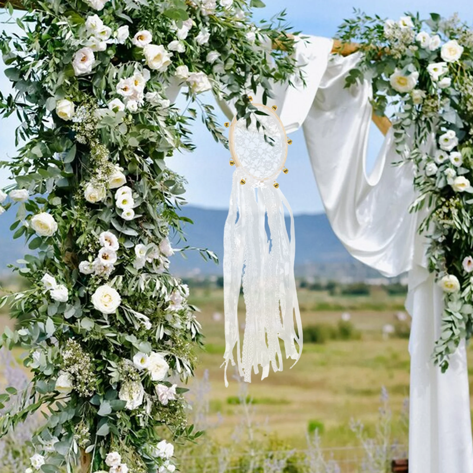 

Boho Style Bell Drum Wedding Decoration Unique Design Romantic Elegant Durable Party Decor Hanging Rope Included For Home Living
