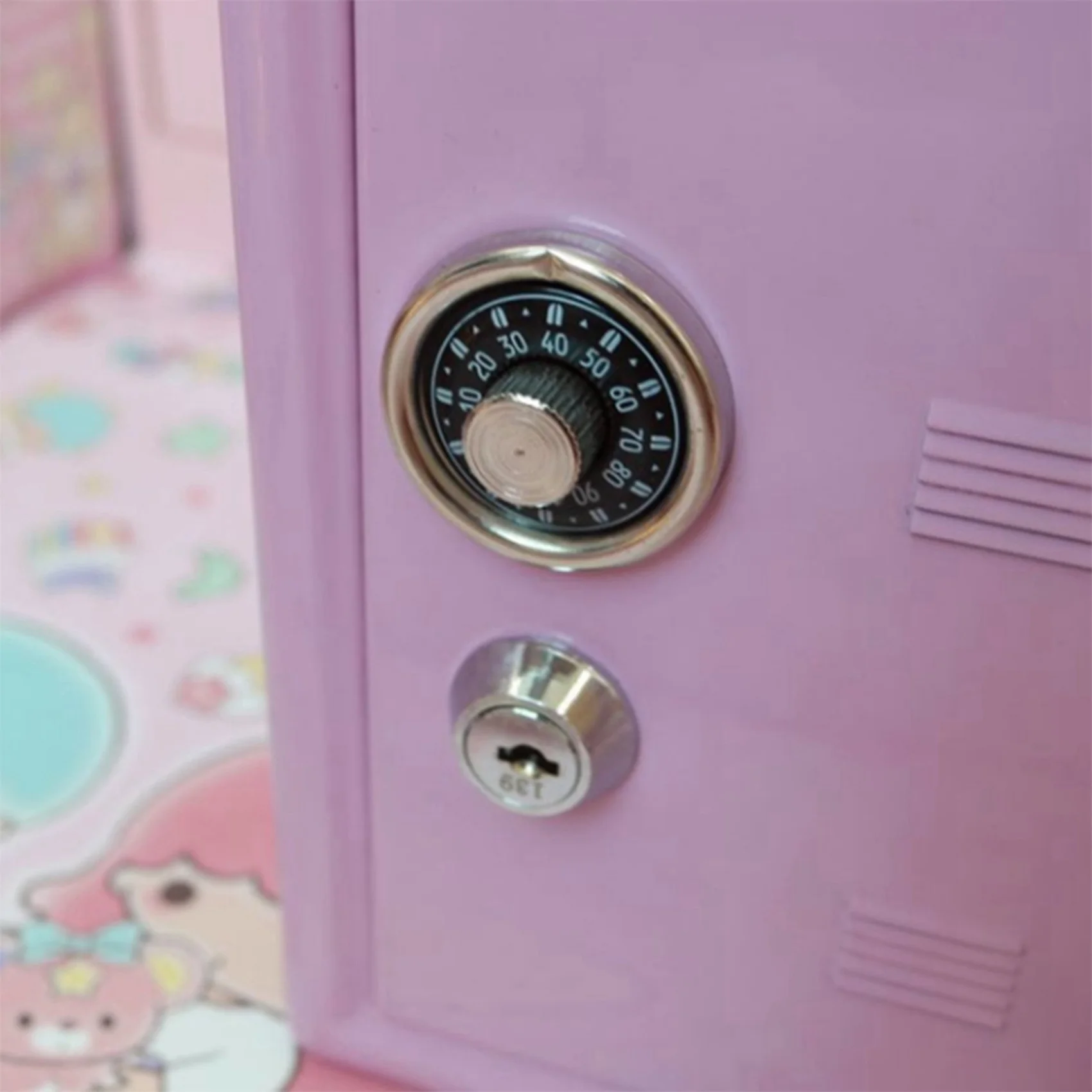 2X Kids Money Banks, Money Box Gift Safe Case Password With Key Metal Money Box Storage Bedroom Locker Home Ornament