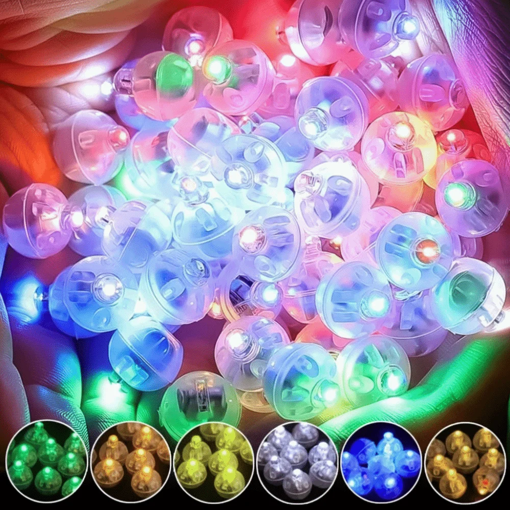 5pcs Warm Yellow LED Ball Light Small Size Handmade Craft Mini Round Light Warm White DIY Accessory Glow Ball Light