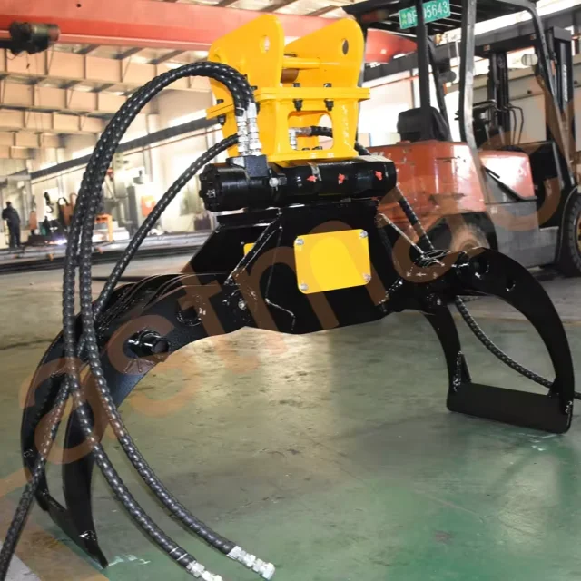 Double Shaft Jaw Crushing Bucket Excavator Concrete Stone Block Crushing Attachment Parts