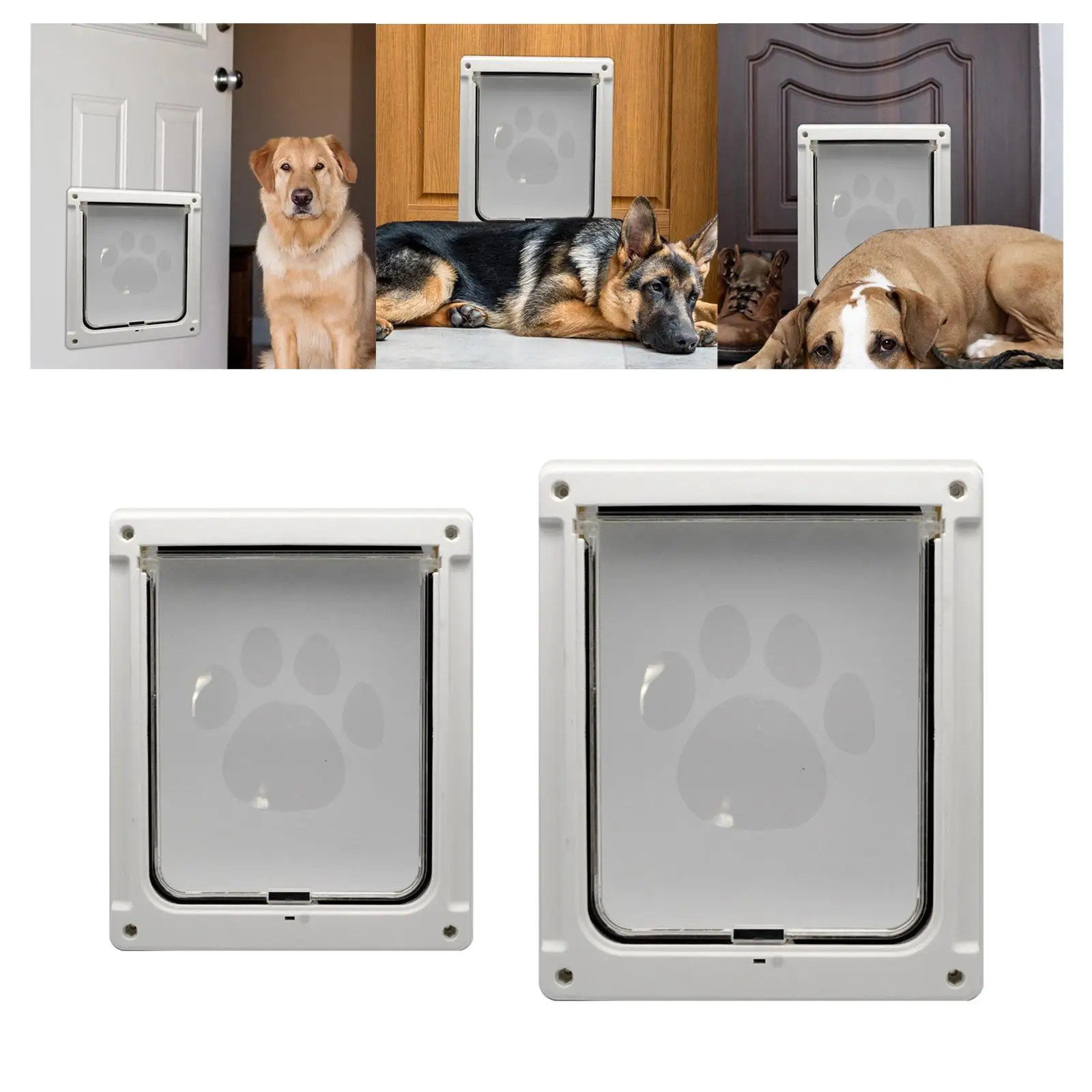 Durable Pet Flap Door Single Flap Automatic Close Tunnel Cat Dog Doors for