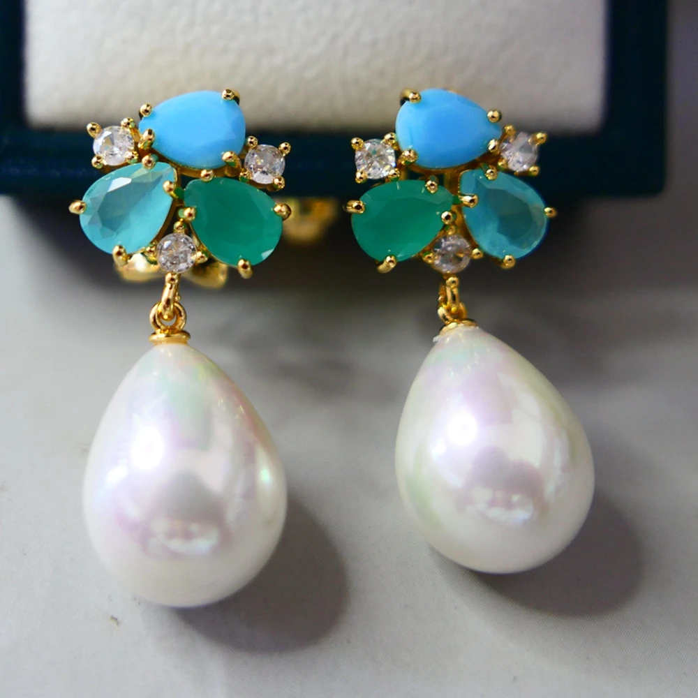 

Top Quality Blue Turquoise And White Pearl For Women
