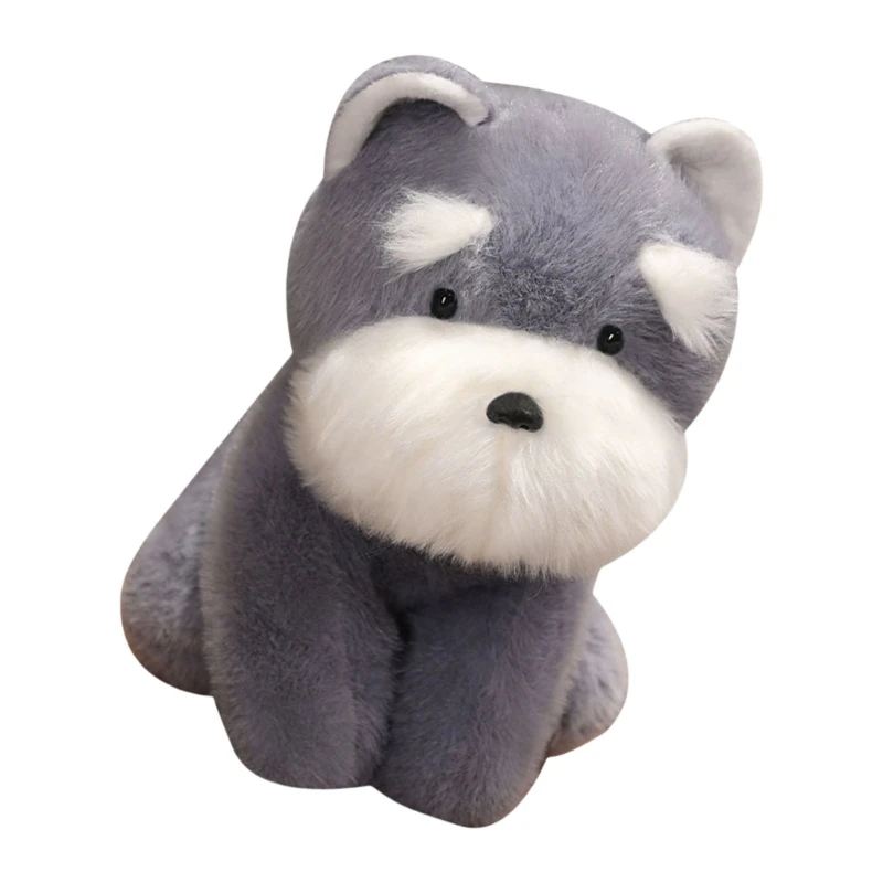 F19F Perro peluche para niños, decoración habitación, muñecos peluche, sofá, escritorio, juguete para perros