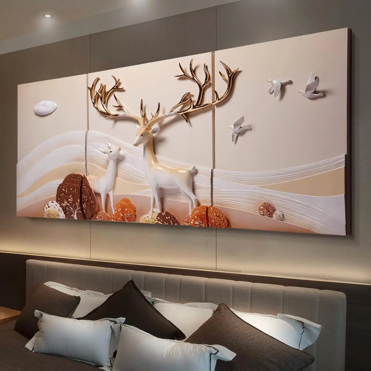 

Modern minimalist style hanging painting art living room relief decorative painting