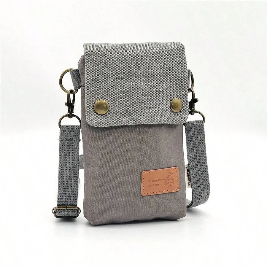 

Korean-style mobile phone bag - women's cross-body canvas tote with fabric shoulder strap mobile phone bag
