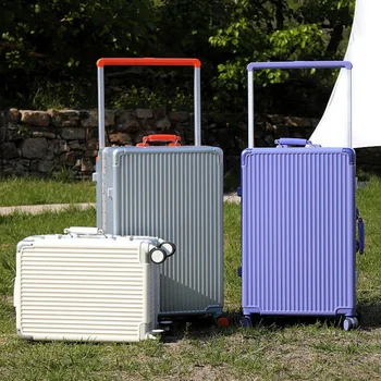 20 22 24 valigia da 26 pollici valigia da viaggio con manico largo da uomo bagaglio a mano Trolley da donna con telaio in alluminio per PC