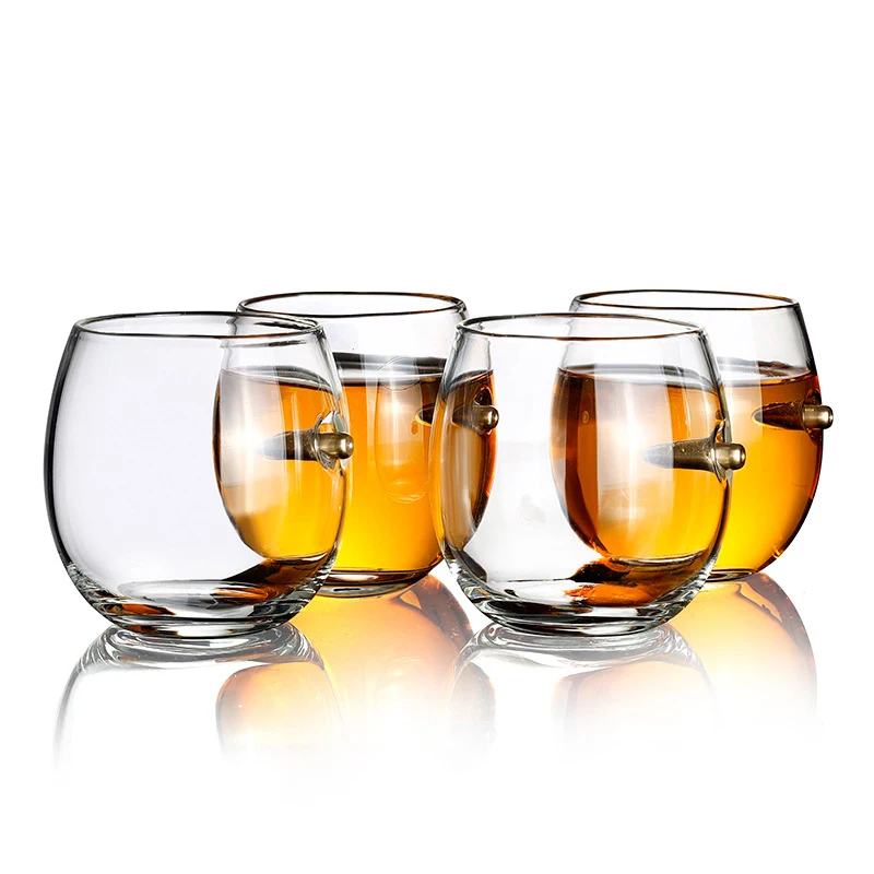 

330ML Set of 4 Pcs old fashioned whiskey glass cup lead-free Whiskey Tumblers Glassware for Bourbon